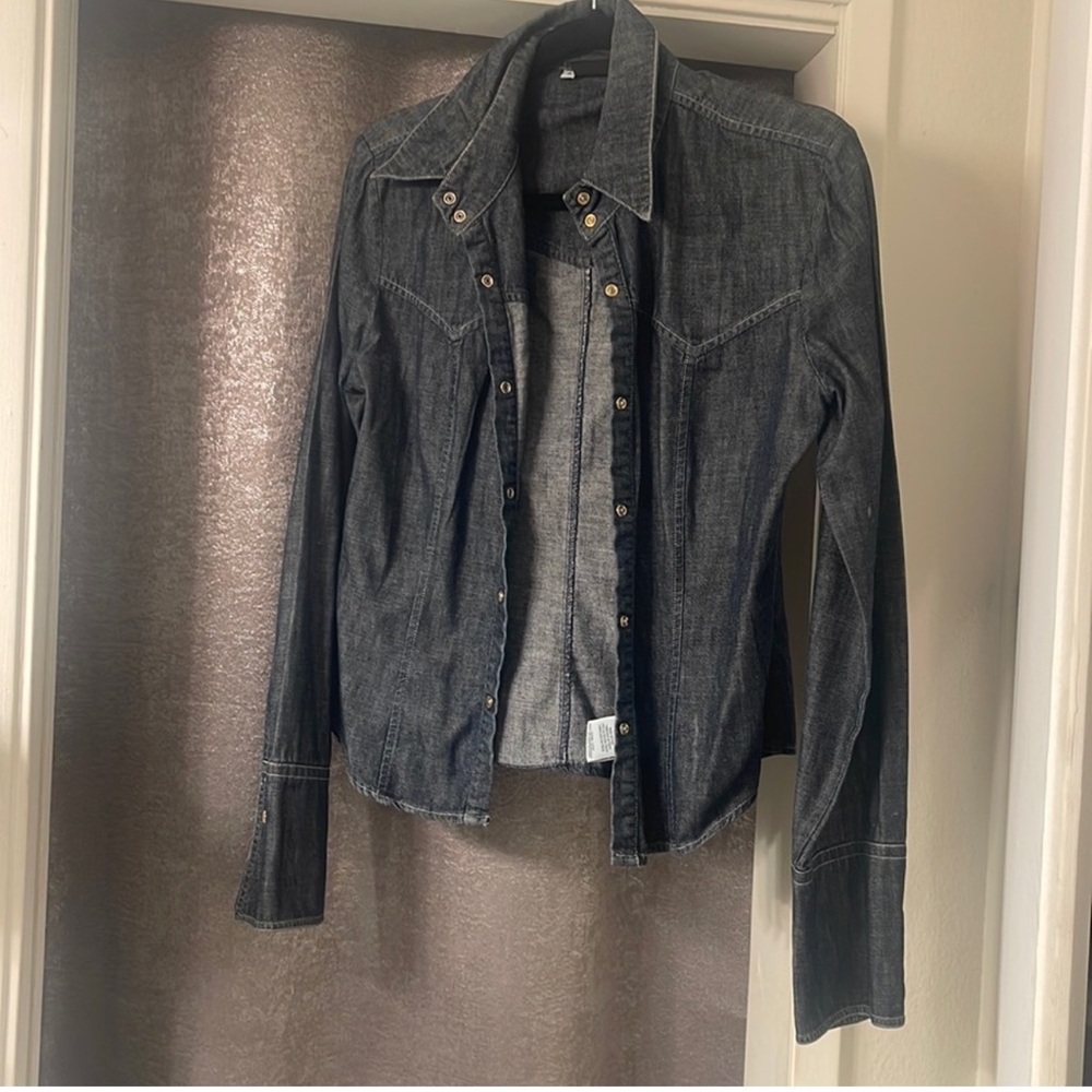 Denim Button-Up Shirt